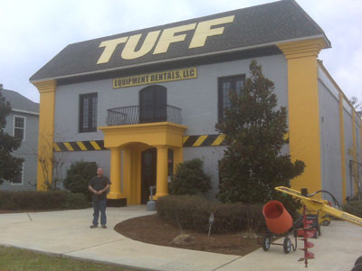 Darren in front of TUFF Rental facility