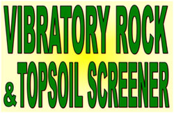 OMH ProScreen Vibratory Rock and Topsoil Screener sign