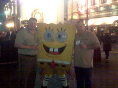Brad and Darren with famous Sponge Bob Square Pants!! Wow!